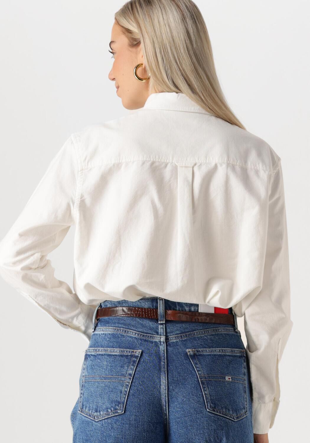 TOMMY JEANS Dames Blouses Tjw Rlx Script Oxford Shirt Ecru
