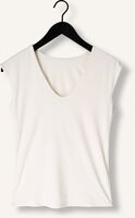 Witte ROSEMUNDE T-shirt BILLIE CAPSLEEVE V-NECK Witte ROSEMUNDE T-shirt BILLIE CAPSLEEVE V-NECK - medium