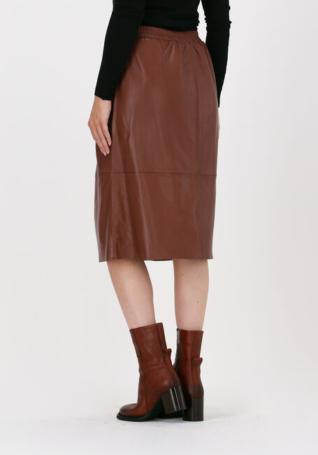 Cognac SUMMUM Midirok SKIRT LAMBSLEATHER - large