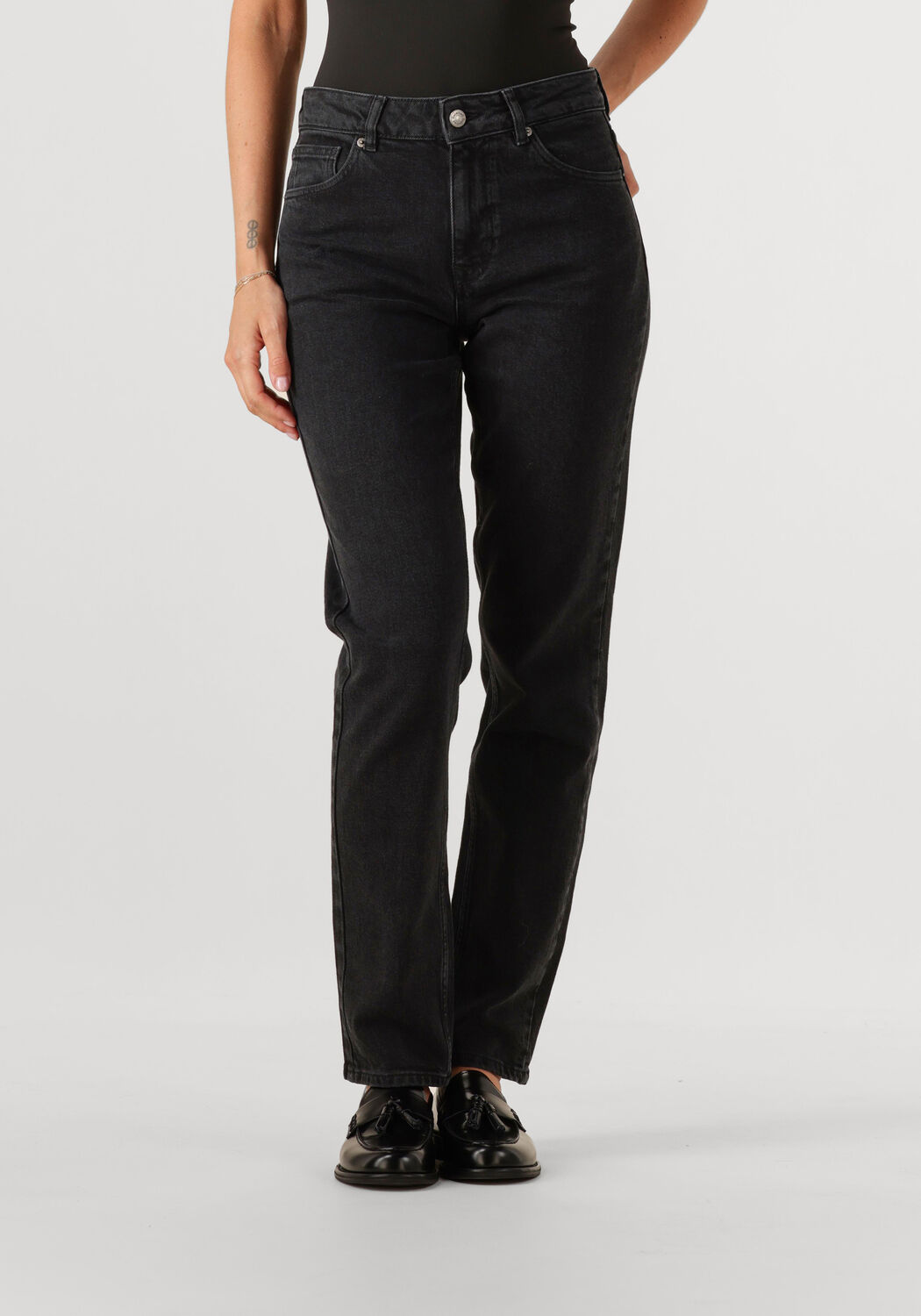 Zwarte SELECTED WOMEN Slim fit jeans SLFSLIM BEA-KORI MW JEANS - large