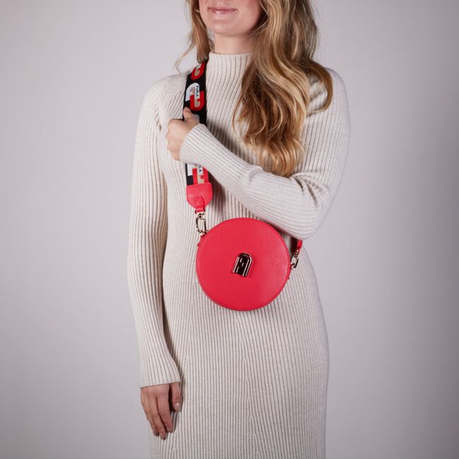 Rode FURLA Schoudertas SLEEK MINI CROSSBODY ROUND Rode FURLA Schoudertas SLEEK MINI CROSSBODY ROUND - large