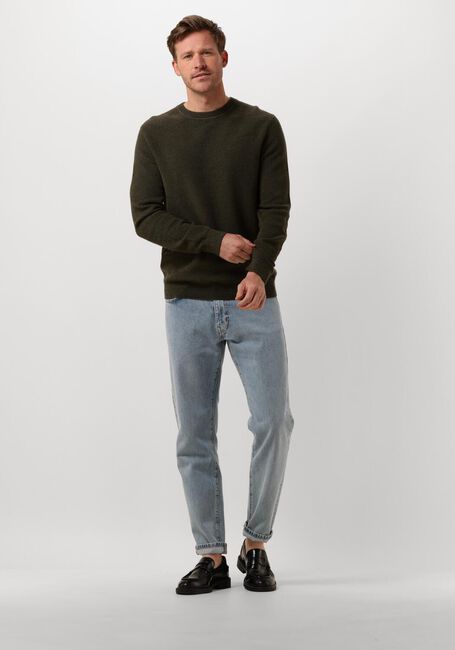 Groene SELECTED HOMME Trui SLHROSS LS KNIT STRUCTURE CREW NECK NOOS - large