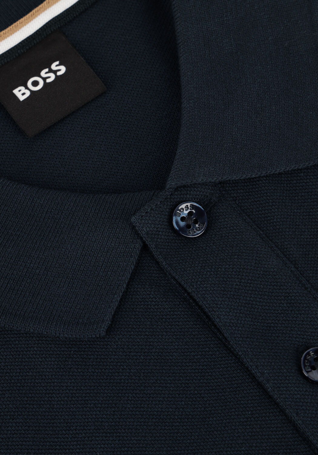 Donkerblauwe BOSS BLACK Polo PALLAS - large