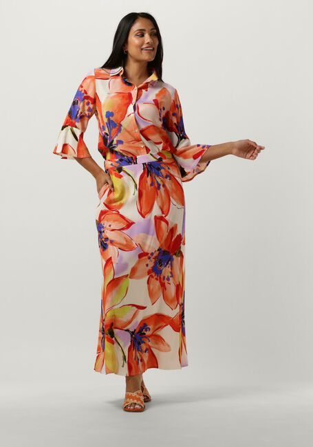 Oranje JANSEN AMSTERDAM Blouses WBF773 WOVEN PRINT BLOUSE 3/4 SLEEVE - large