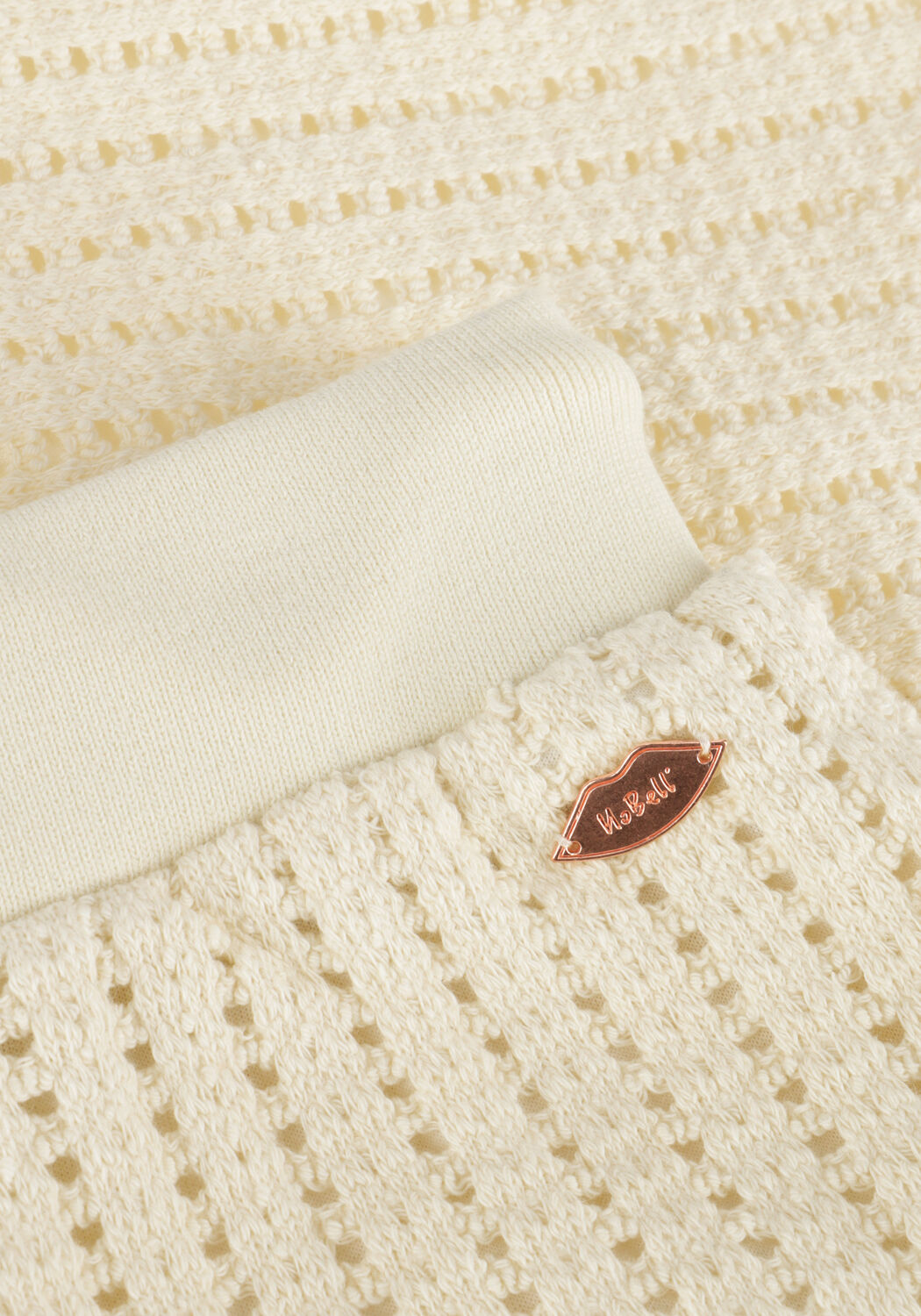 NOBELL Meisjes Broeken Silla Crochet Knit Short Ecru