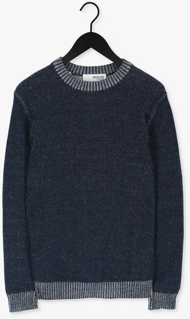 Donkerblauwe SELECTED HOMME Trui SLHMARLED LS KNIT CREW NECK M - large