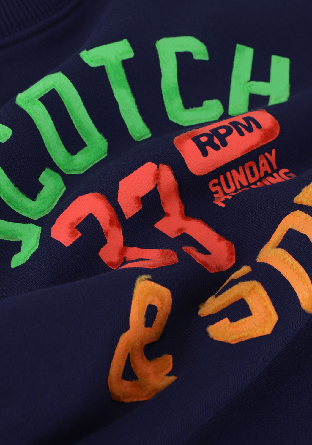 Donkerblauwe SCOTCH & SODA Sweater RELAXED FIT ARTWORK SWEATSHIRT IN ORGANIC COTTON - large