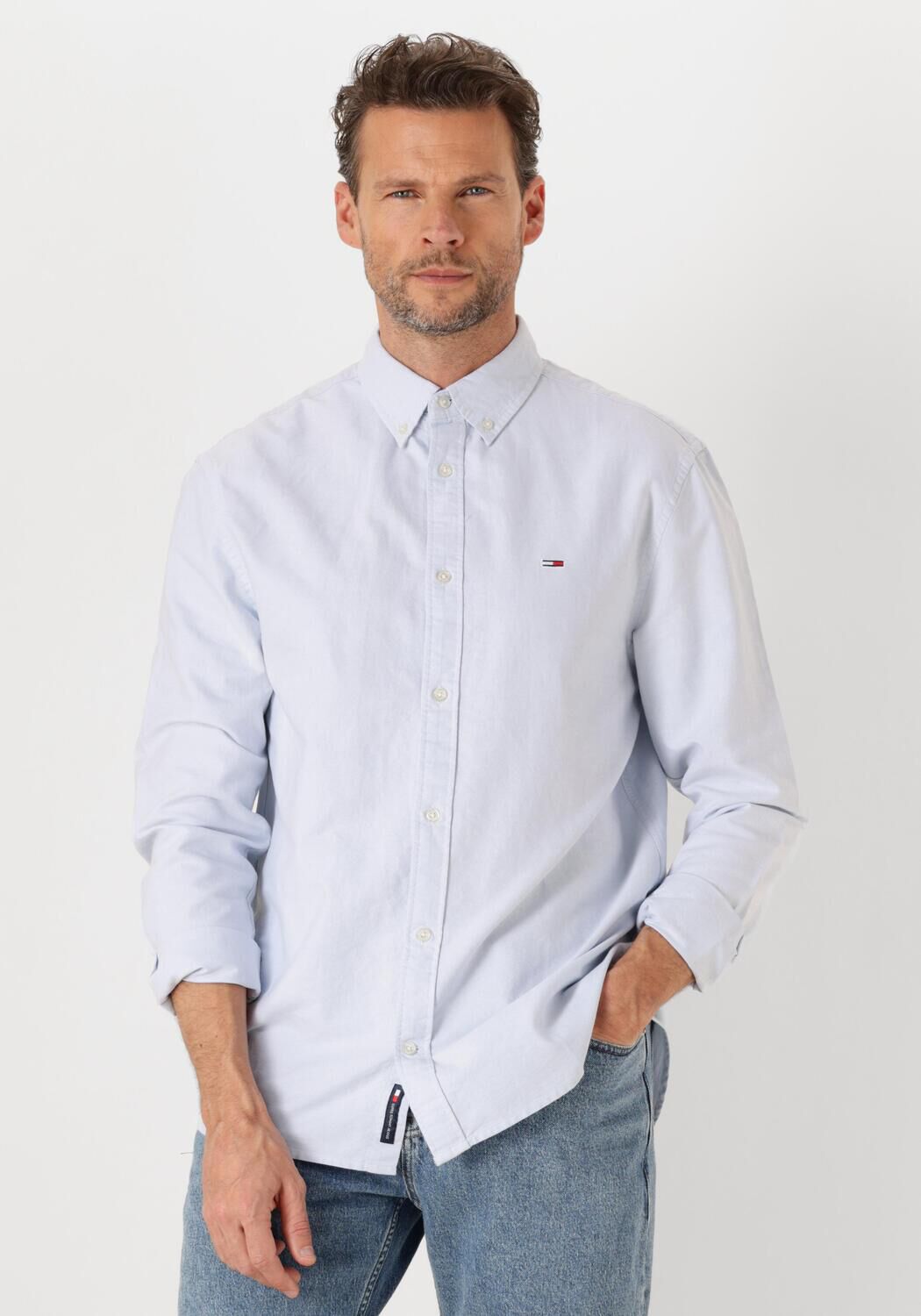 TOMMY JEANS Heren Overhemden Tjm Reg Oxford Shirt Ext Lichtblauw