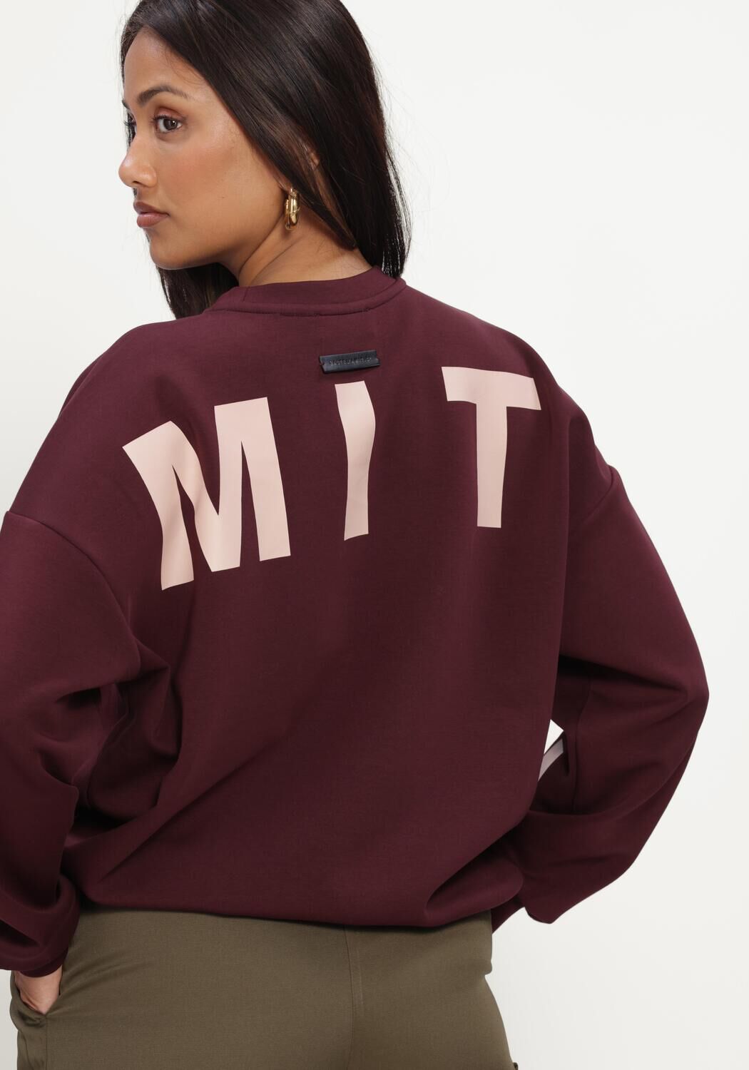 Bordeaux HAUTE L'AMITI&Eacute; Truien/vesten MAXI SPLIT LOGO SWEAT - large