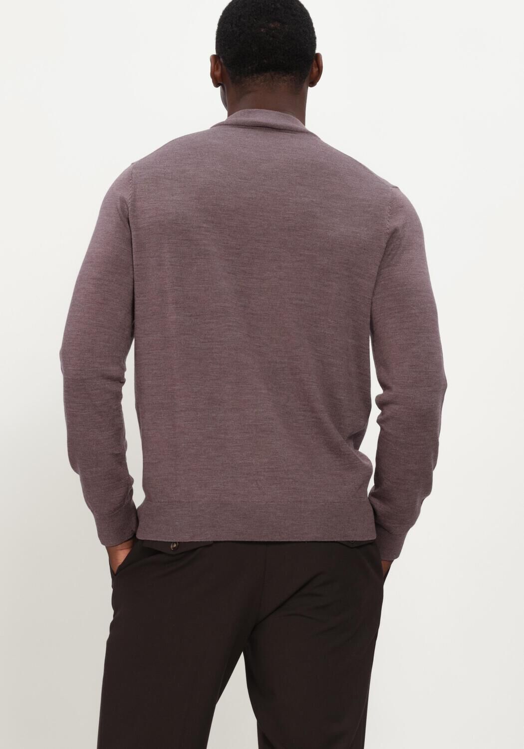 Paarse PROFUOMO Coltrui PULLOVER MOCK NECK EXTRAFINE MERINO - large