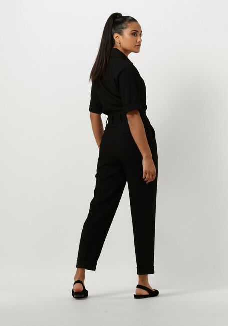 Zwarte VANILIA Jumpsuit WAFEL SHORTSLEEVE - large