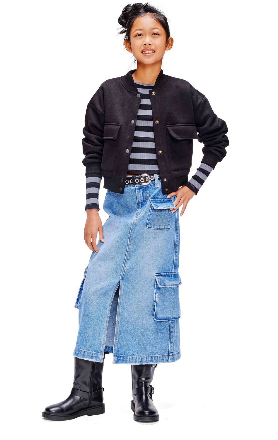 Blauwe RETOUR Maxirok NANCY - large