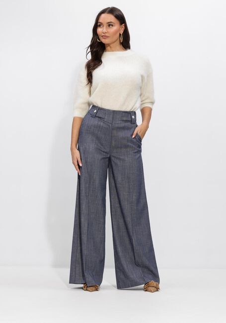 Donkerblauwe AAIKO Wijde broek NORE BUTTONS DENIM VIS 368 - large