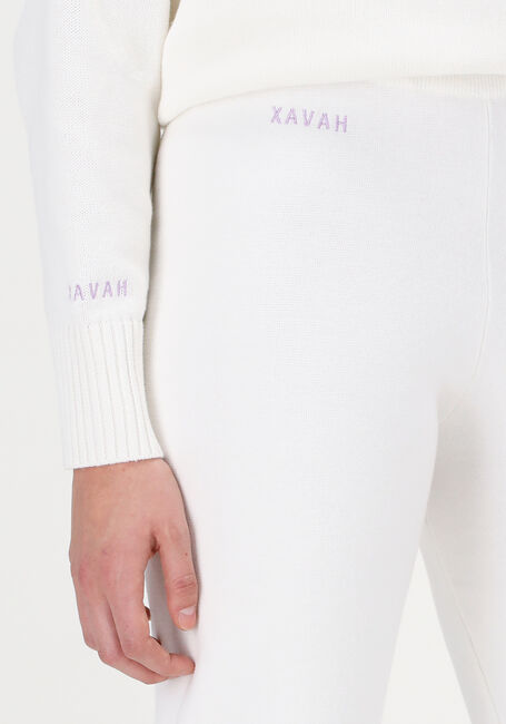 Gebroken wit XAVAH Flared broek HEAVY KNIT FLAIRPANT - large