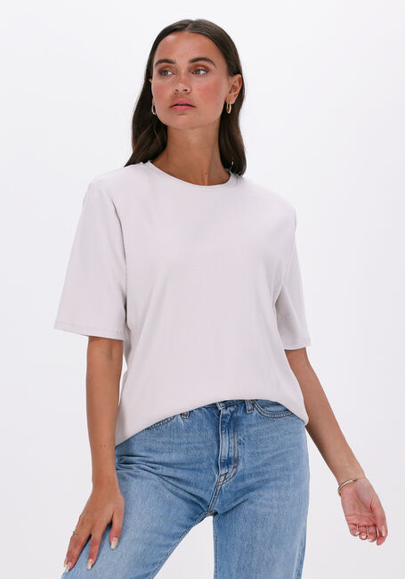 Beige JUST FEMALE Top NOBLE PADDED TEE - large