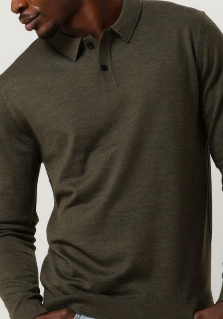 Donkergroene SELECTED HOMME Polo SLHTOWN MERINO COOLMAX KNIT POLO NOOS - large
