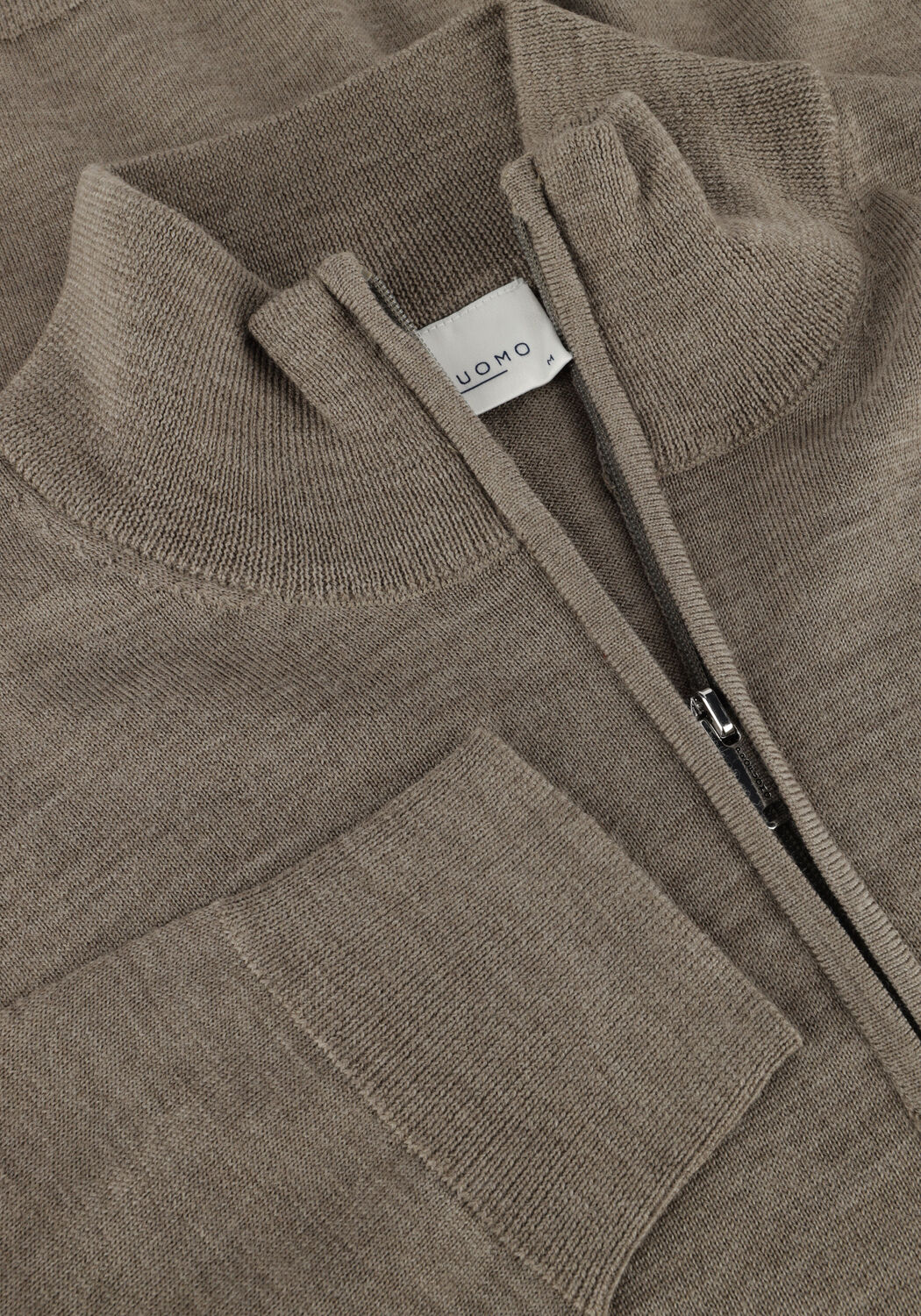 Groene PROFUOMO Trui PULLOVER HALF ZIP - large