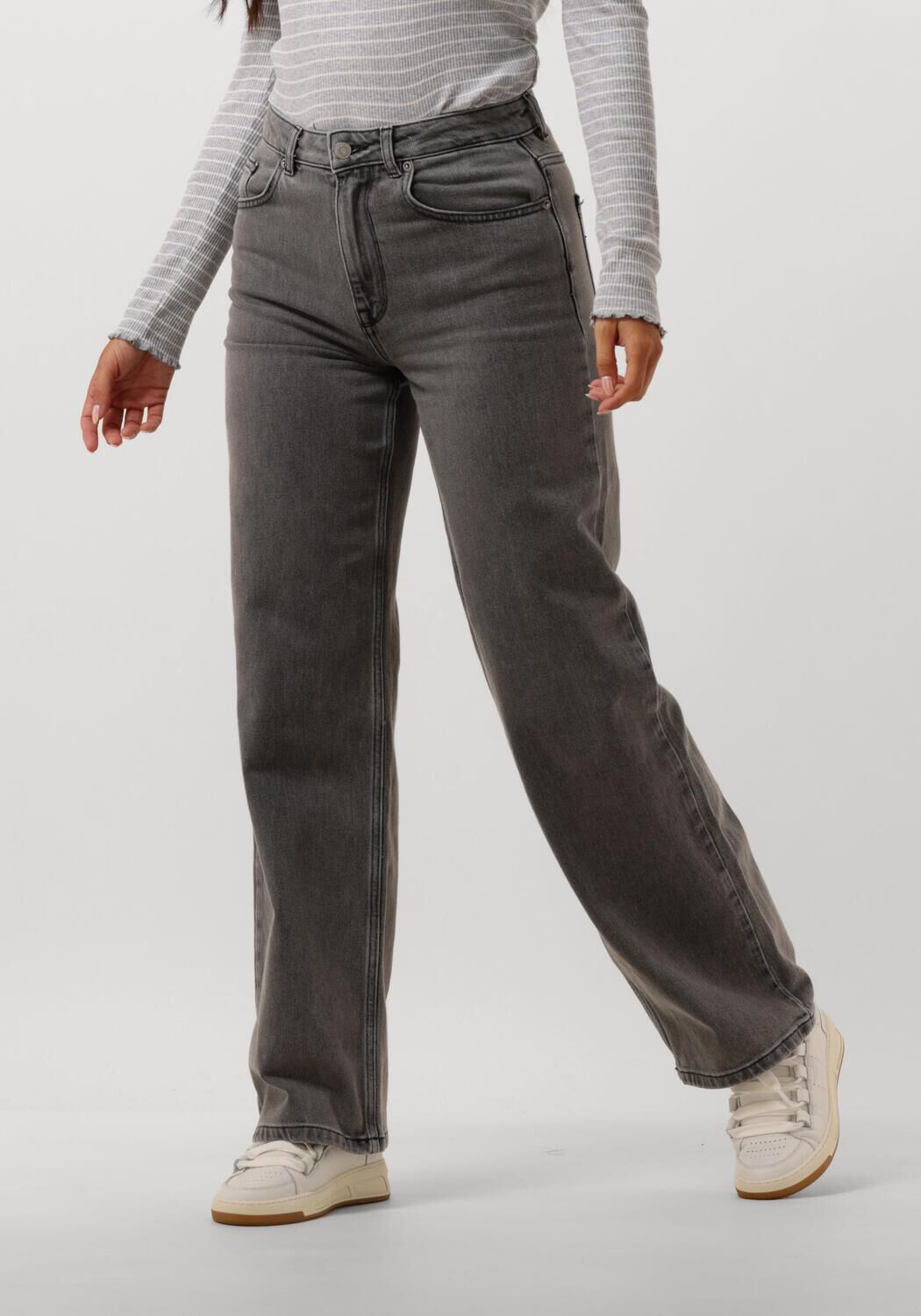 SELECTED FEMME Dames Jeans Slfalice Hw Wid Long Eloise Gre Jea Lichtgrijs