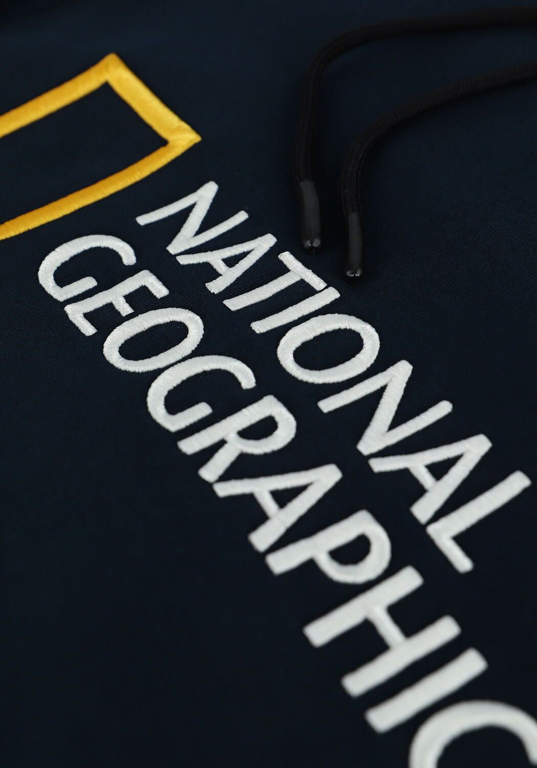 Donkerblauwe NATIONAL GEOGRAPHIC Sweater UNISEX HOODY WITH BIG LOGO - large