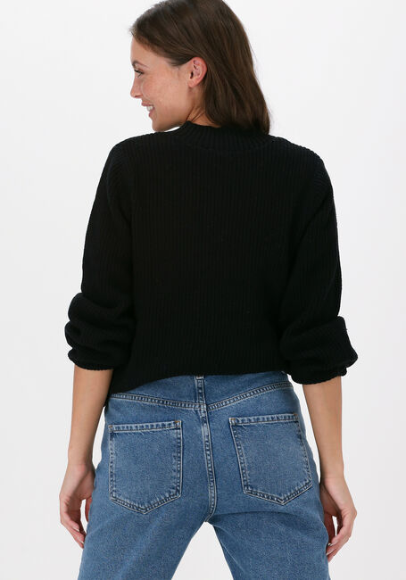 Zwarte SELECTED FEMME Trui SLFLESLIE LS KNIT O-NECK B - large
