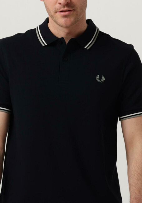 Donkerblauwe FRED PERRY Polo TWIN TIPPED FRED PERRY SHIRT - large
