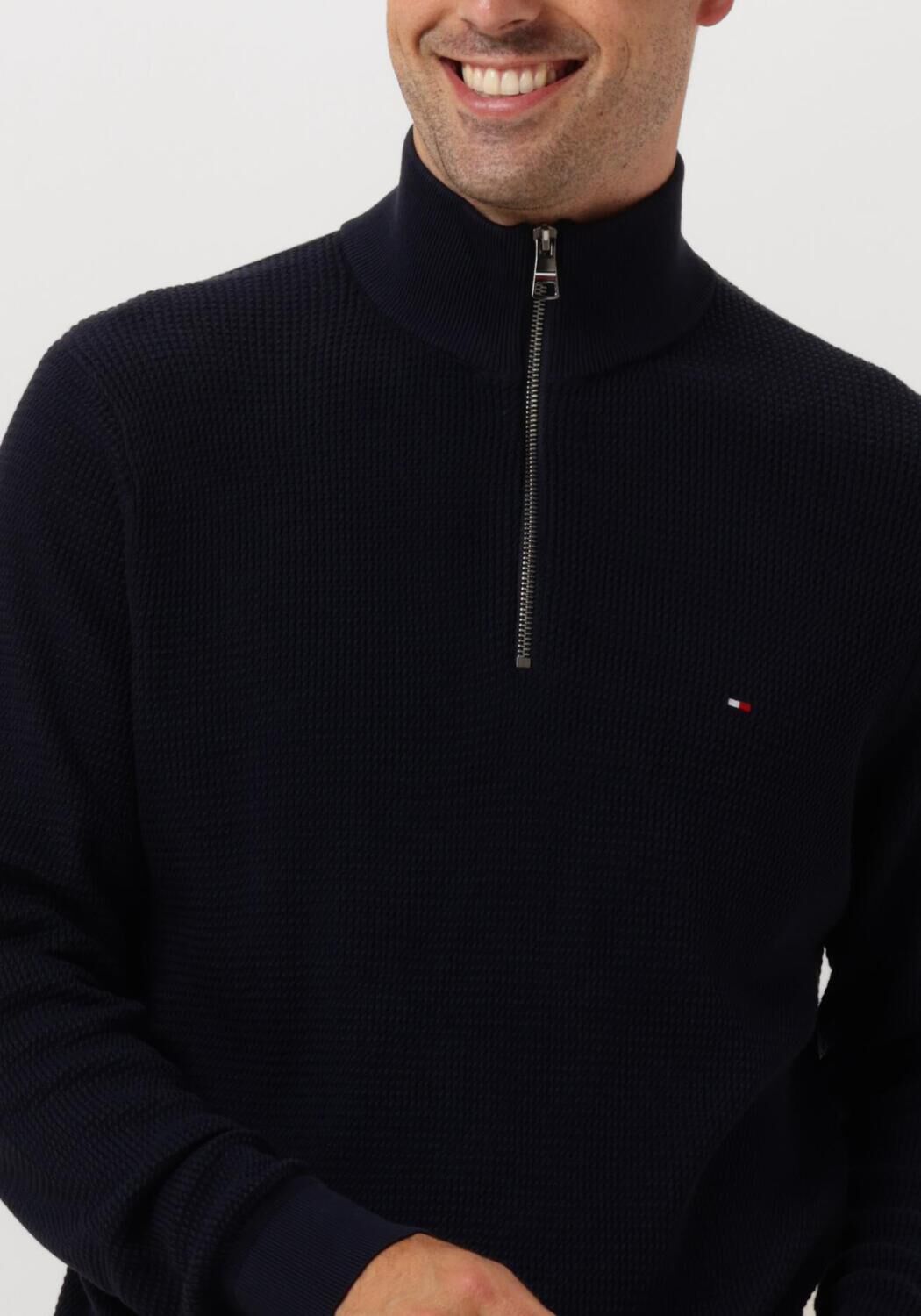 TOMMY HILFIGER Heren Truien & Vesten Refined Structure Zi Blauw