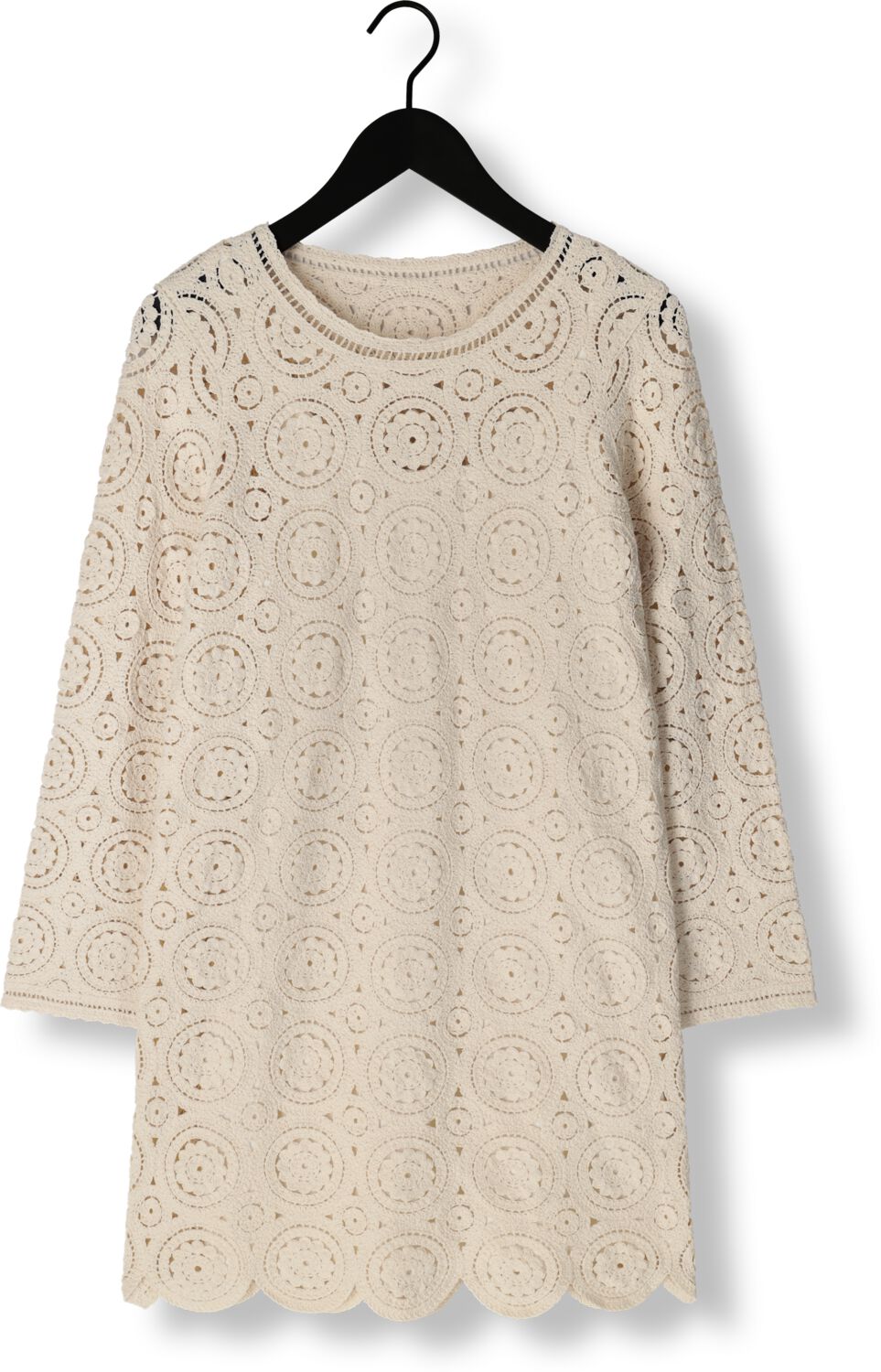 OBJECT Dames Jurken Objray L s Knit Dress Gebroken Wit