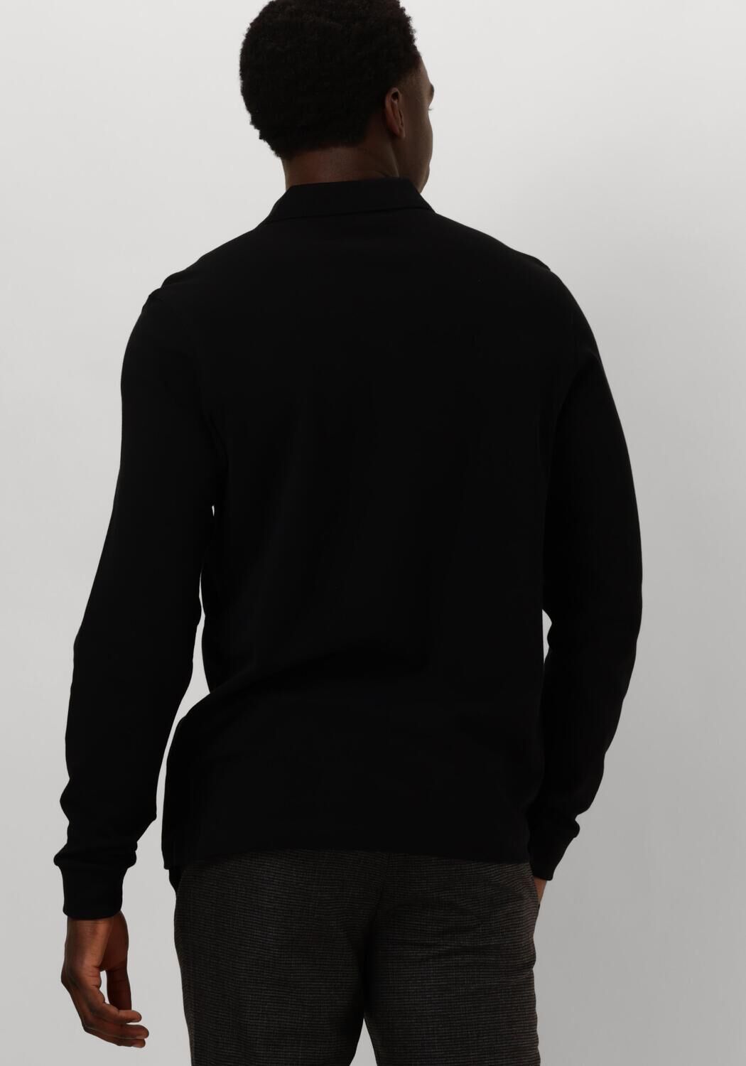 FRED PERRY Heren Polo's & T-shirts Long Sleeve Plain Shirt Zwart