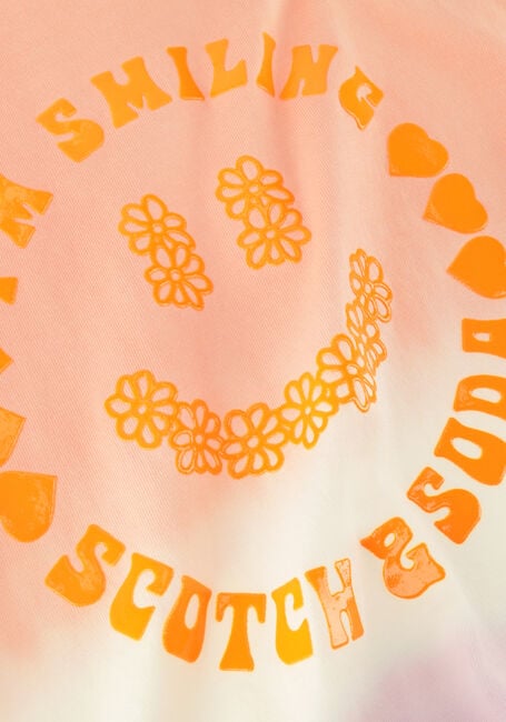 Paarse SCOTCH & SODA T-shirt DROPPED SHOULDER DIP DYE ARTWORK - large