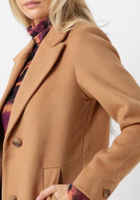 Camel NOTRE-V Mantel WOOL COAT - large