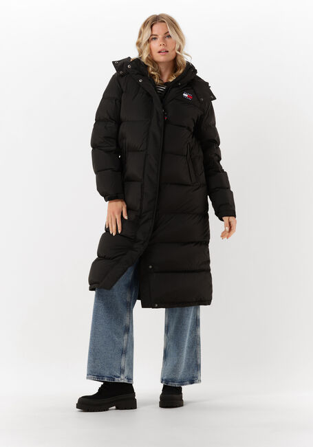 Zwarte TOMMY JEANS Gewatteerde jas OUTERWEAR - large