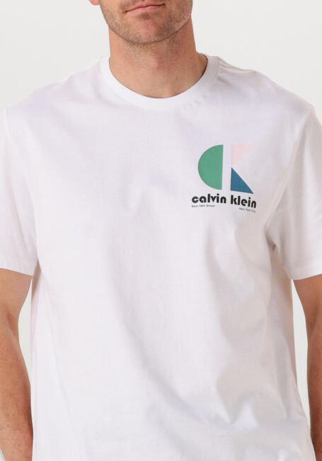 Witte CALVIN KLEIN T-shirt SS 20S CK BHS LG GRP - large
