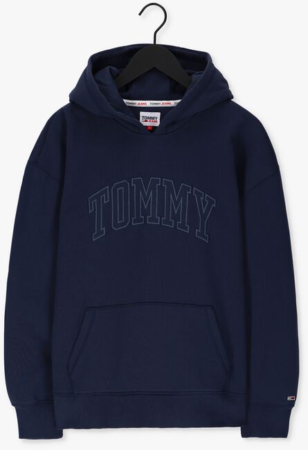 Donkerblauwe TOMMY JEANS Sweater TJM COLLEGE WASH HOODIE - large