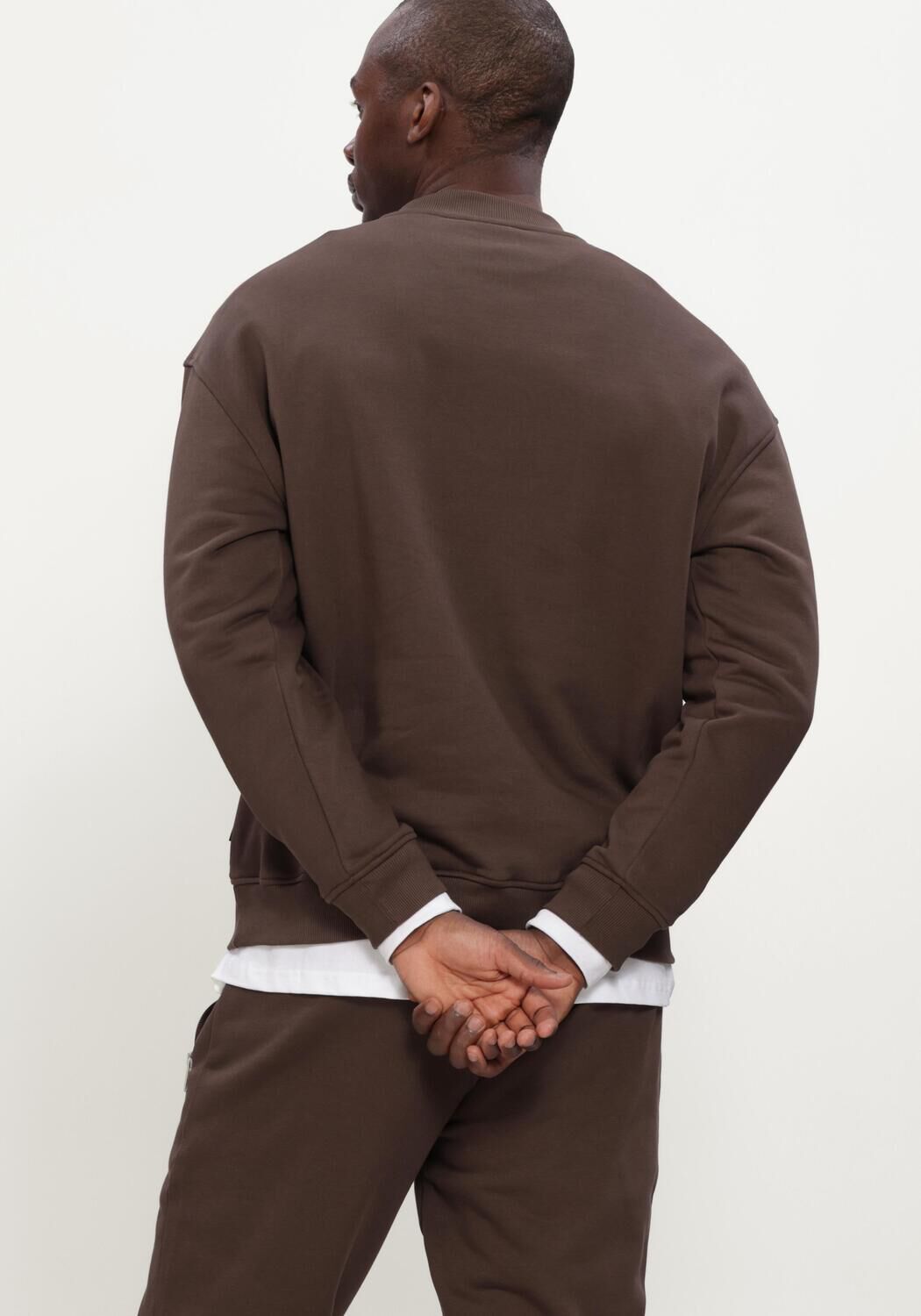 Bruine GENTI Truien/vesten SWEAT CREW - large