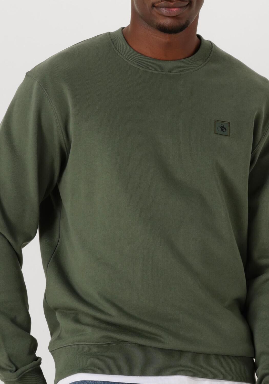 SCOTCH & SODA Heren Truien & Vesten Seasonal Core Regular-fit Logo Sweatshirt Groen