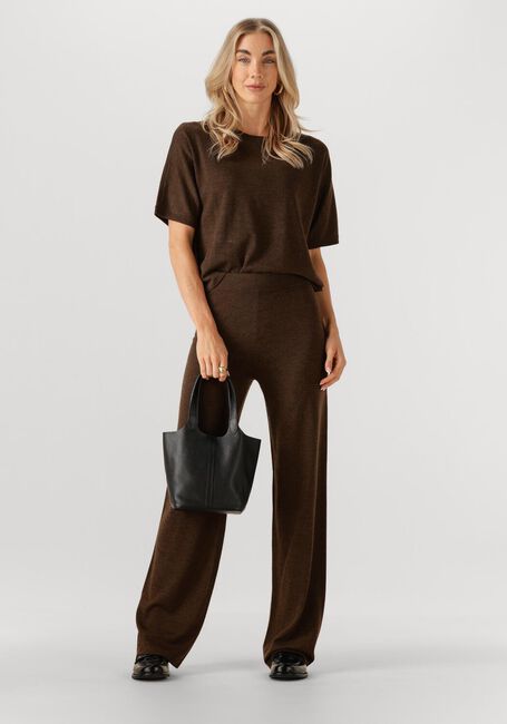 Bruine MSCH COPENHAGEN Wijde broek MSCHNEMA AVALINA PANTS - large