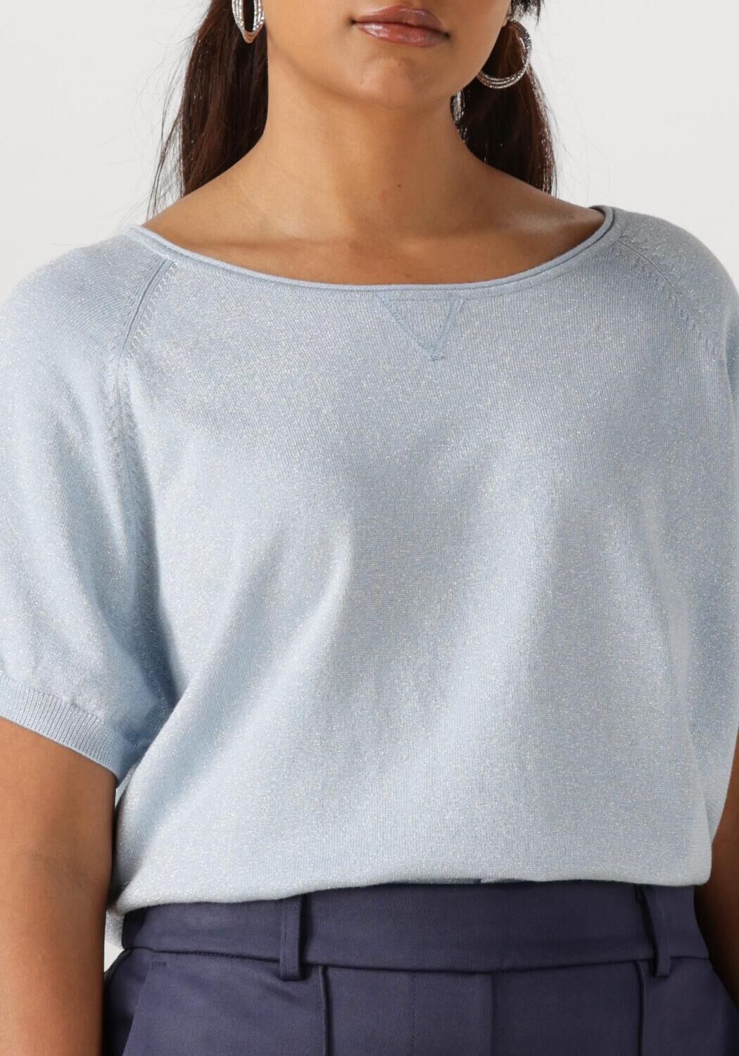 NUKUS Dames Tops & T-shirts Anita Top Lurex Lichtblauw