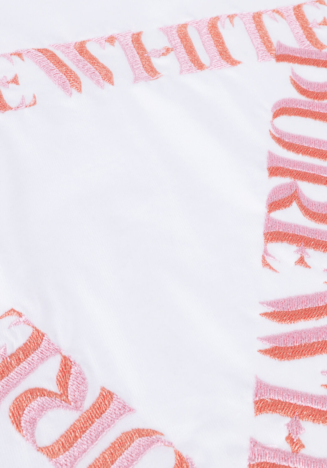 Witte PUREWHITE T-shirt TSHIRT WITH SMALL LOGO AT SIDE AND BIG BACK EMBROIDERY - large