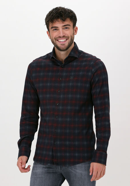 Grijze VANGUARD Casual overhemd LONG SLEEVE SHIRT CHECK PRINTE - large