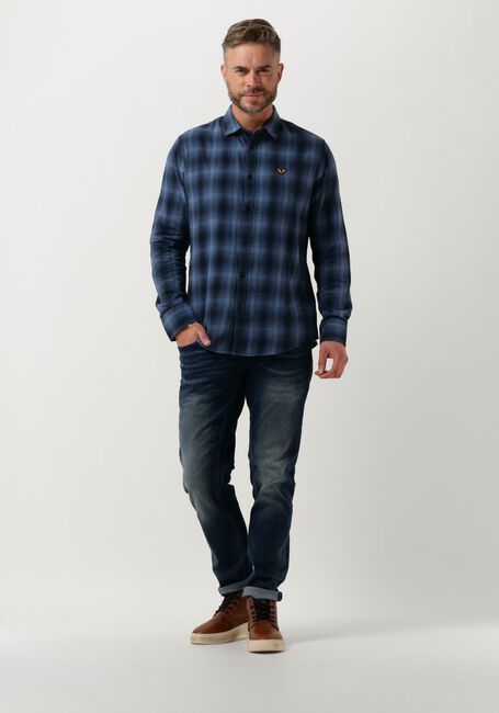 Blauwe PME LEGEND Casual overhemd LONG SLEEVE SHIRT CTN YARN DYED TWILL CHECK - large