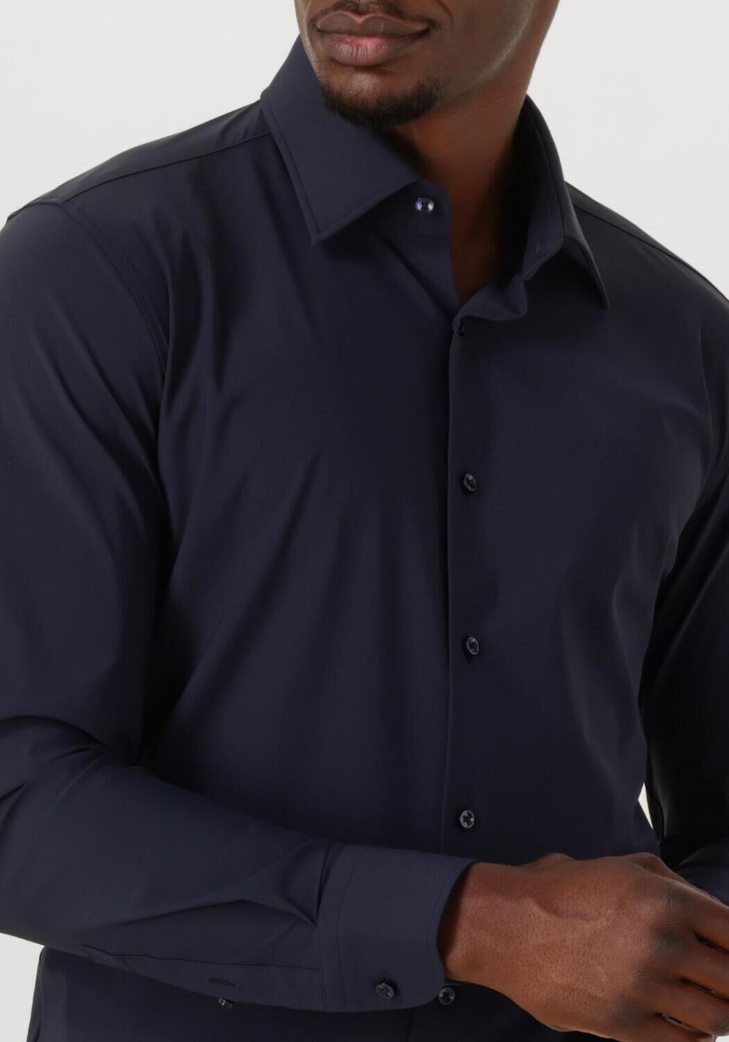 BOSS BLACK Heren Overhemden P-hank-kent-c1-222 Donkerblauw