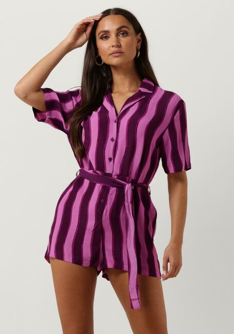 Paarse COLOURFUL REBEL Playsuits TRU STRIPES PLAYSUIT - large