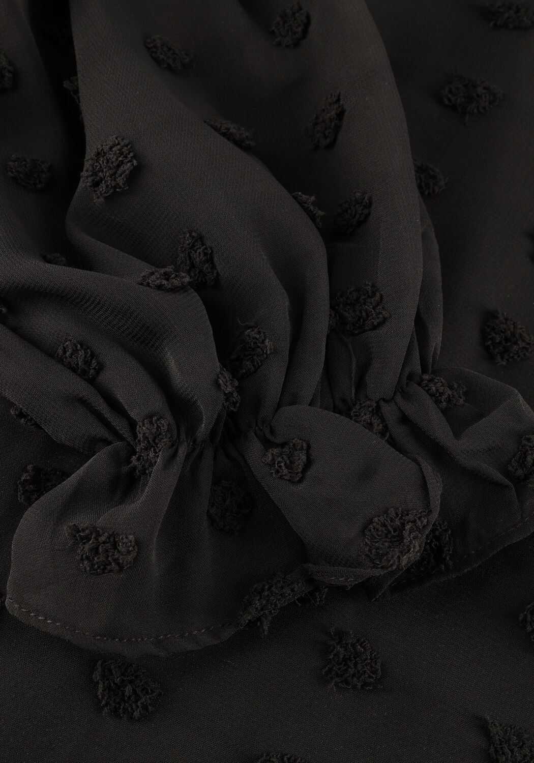 Zwarte Y.A.S. Jurken YASDOTTIE LS WRAP DRESS - large