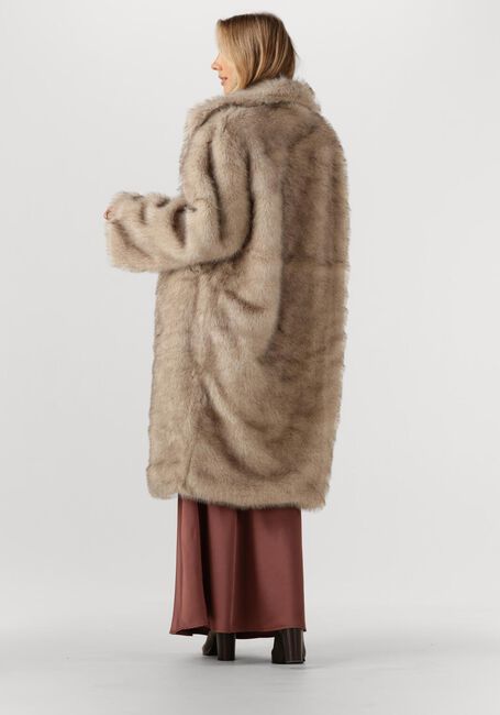 Beige NEO NOIR Faux fur jas STEPHANIE FAUX FUR LONG JACKET - large