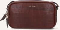 Cognac LOULOU ESSENTIELS Schoudertas MOBILEBAG CLASSY CROC - medium