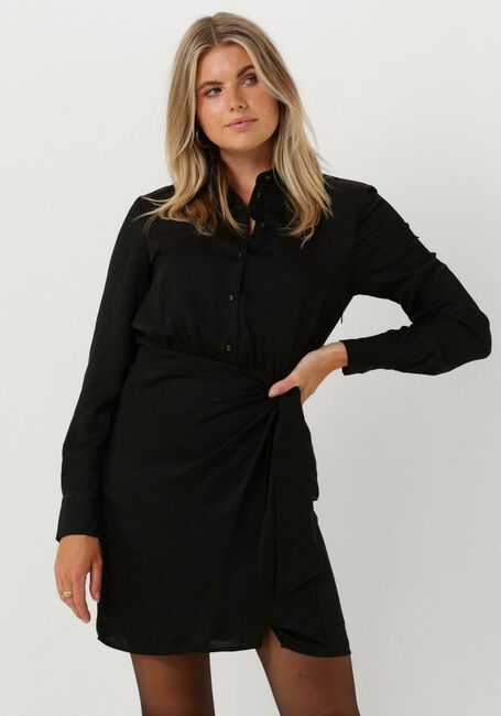Zwarte GUESS Mini jurk CAMILLA CHEMISIER LONG DRESS - large