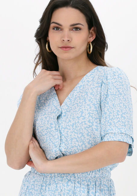 Blauwe Y.A.S. Top YASSTELLI 2/4 SHIRT - large