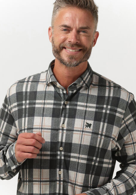 Groene VANGUARD Casual overhemd LONG SLEEVE SHIRT CHECK PRINTED ON SOFT JERSEY - large