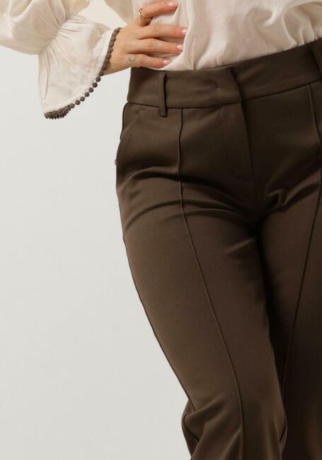Groene SUMMUM Flared broek TROUSERS PUNTO MILANO - large