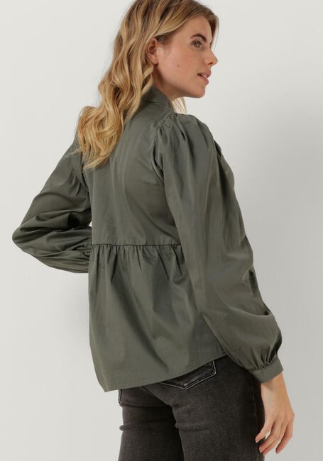 Groene LEVETE ROOM Blouses LR-ISLA SOLID 64 SHIRT - large
